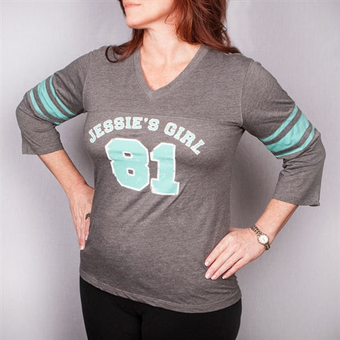 Jessie's Girl Jersey - Gray & Teal