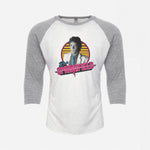 Rick Springfield Don't Talk To Strangers Raglan T-Shirt - WHITE & GRAY