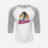 Rick Springfield Don't Talk To Strangers Raglan T-Shirt - WHITE & GRAY