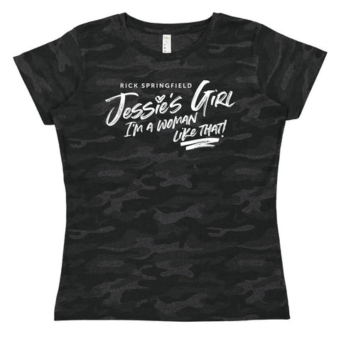 I'm A Woman Like That Black Camo T-Shirt