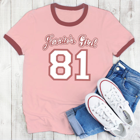 Jessie's Girl - Pink Junior Ringer T-shirt