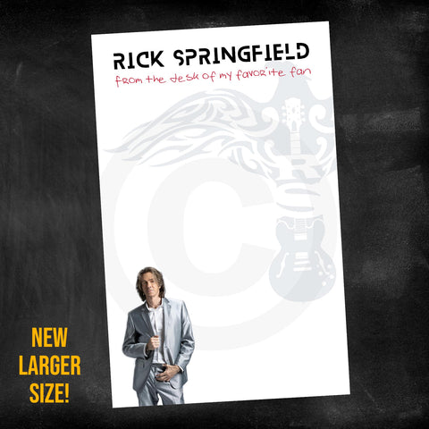 #1 Rick Springfield Fan Notepad - 2023 Automatic