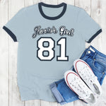 Jessie's Girl - Blue Junior Ringer T-shirt